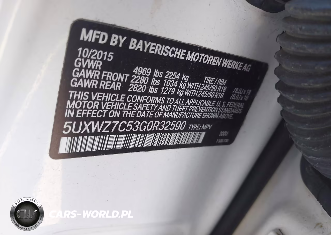 2016 BMW X3 Sdrive28I VIN:5UXWZ7C53G0R32590 - 9