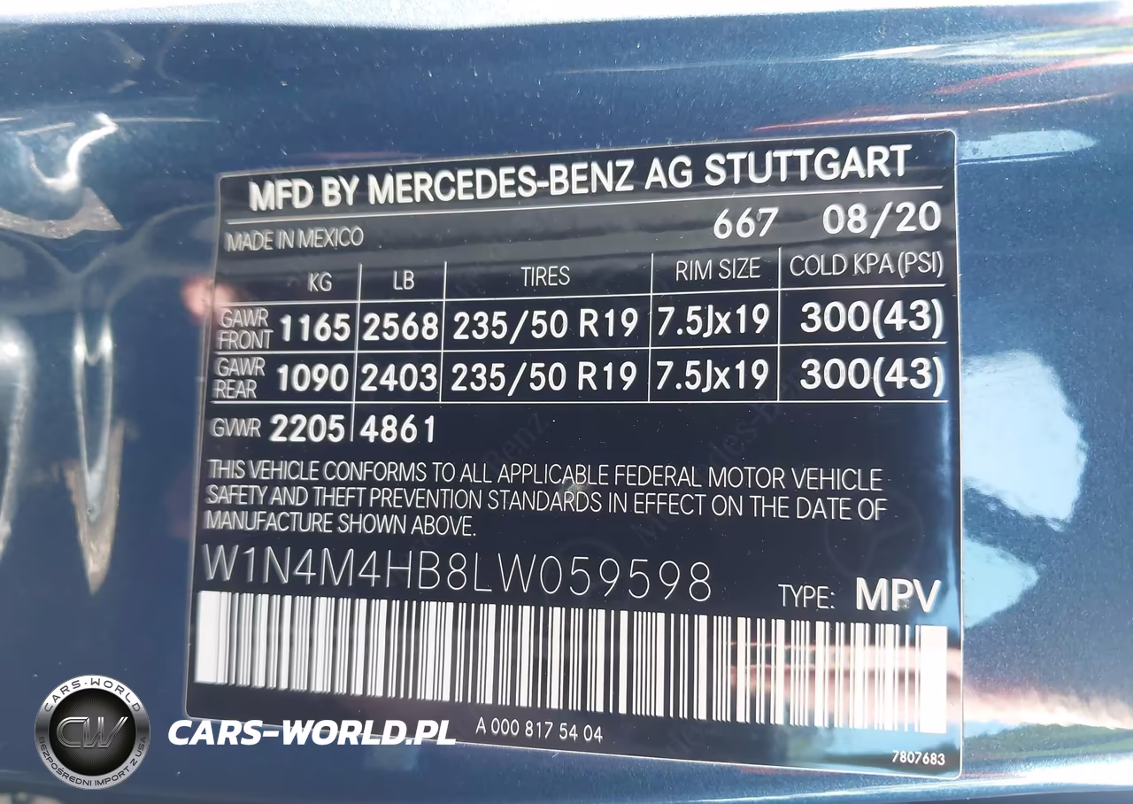 2020 Mercedes-Benz Glb 250 4Matic VIN:W1N4M4HB8LW059598 - 9