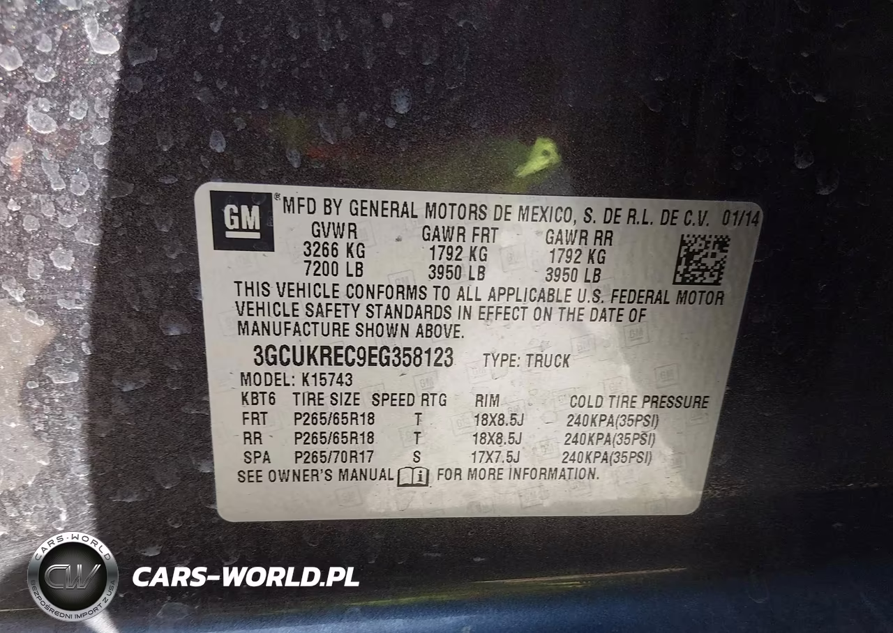 2014 Chevrolet Silverado 1500 2Lt VIN:3GCUKREC9EG358123 - 9