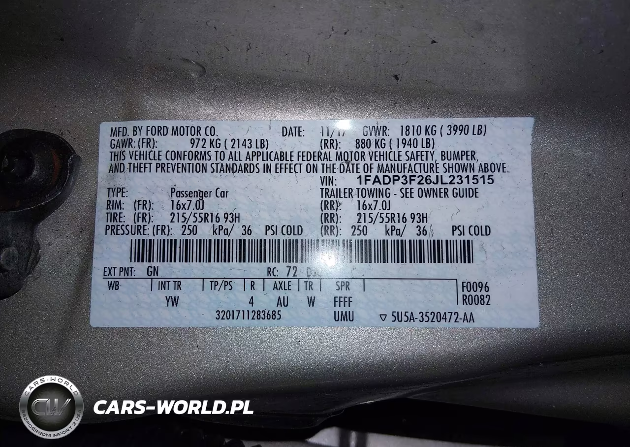 2018 Ford Focus Se VIN:1FADP3F26JL231515 - 9