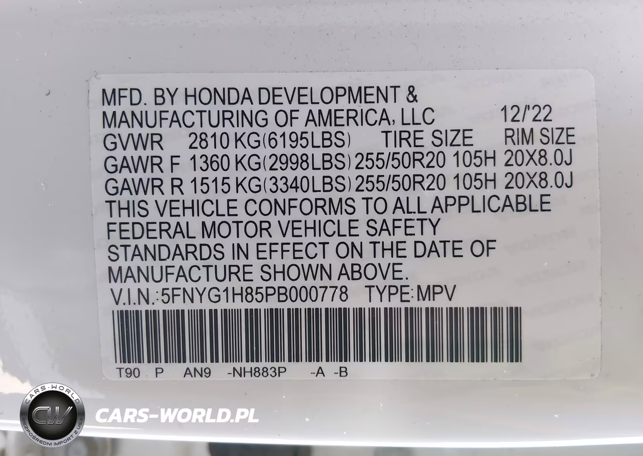 2023 Honda Pilot Awd Elite VIN:5FNYG1H85PB000778 - 9