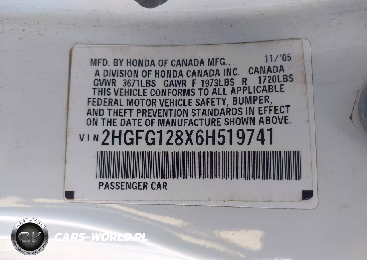 2006 Honda Civic Ex VIN:2HGFG128X6H519741 - 9