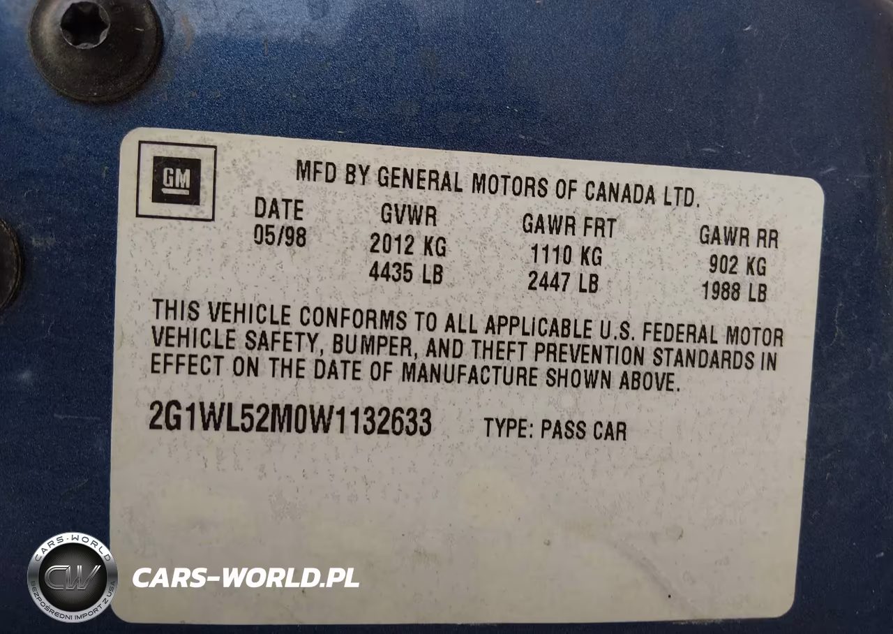 1998 Chevrolet Lumina VIN:2G1WL52M0W1132633 - 9