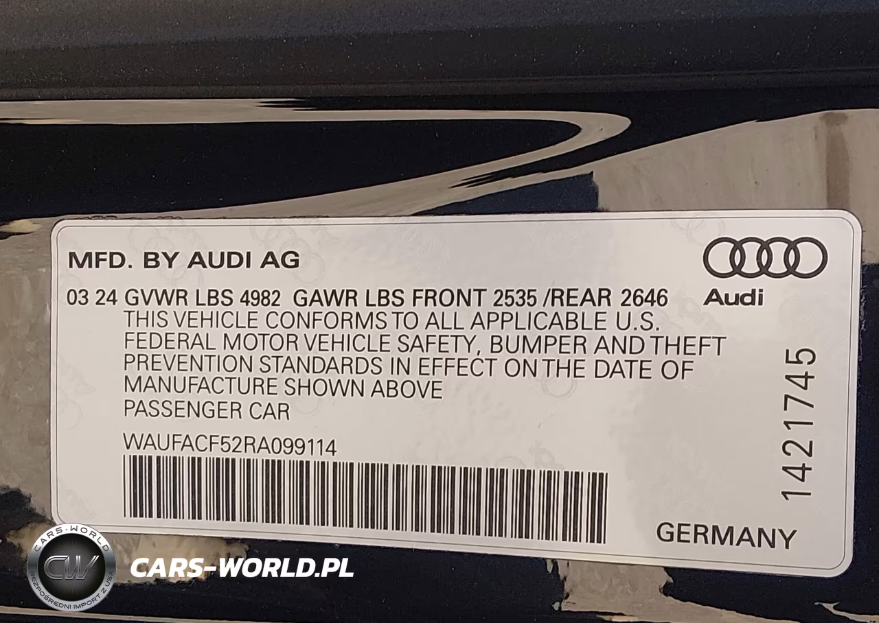 2024 Audi A5 Sportback Premium Plus 45 Tfsi Quattro S Tronic VIN:WAUFACF52RA099114 - 9