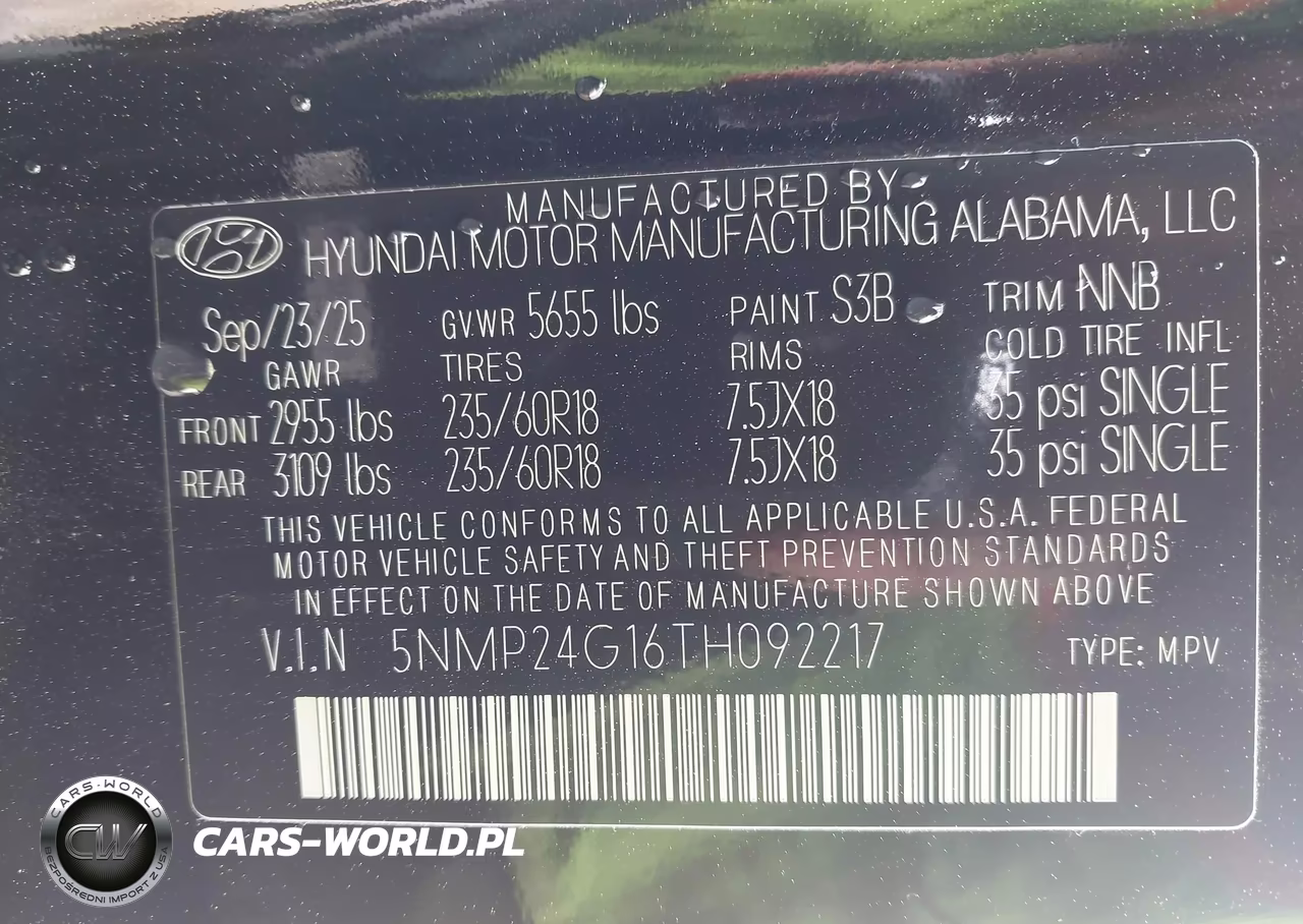 2026 Hyundai Santa Fe Hybrid Sel VIN:5NMP24G16TH092217 - 9
