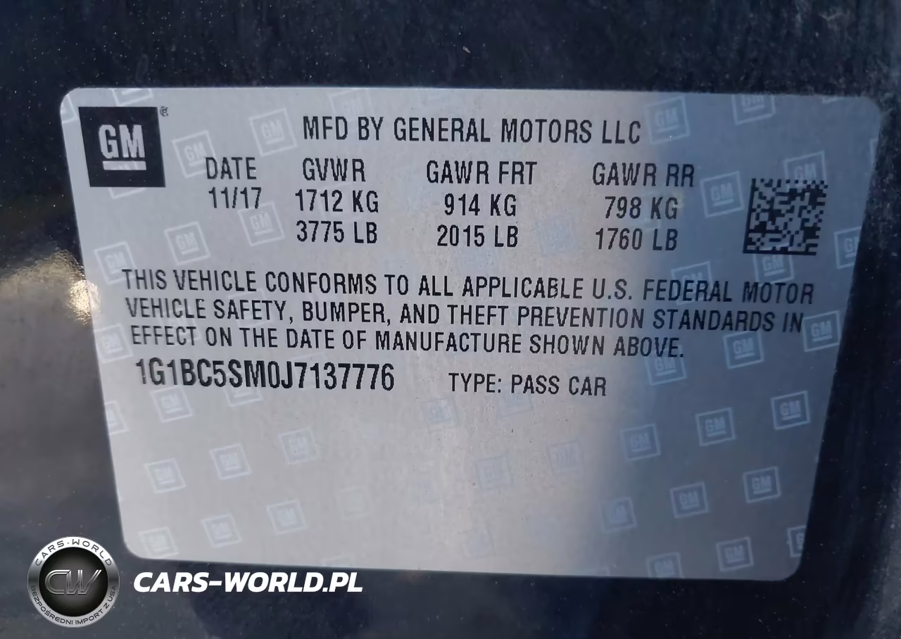 2018 Chevrolet Cruze Ls Auto VIN:1G1BC5SM0J7137776 - 9