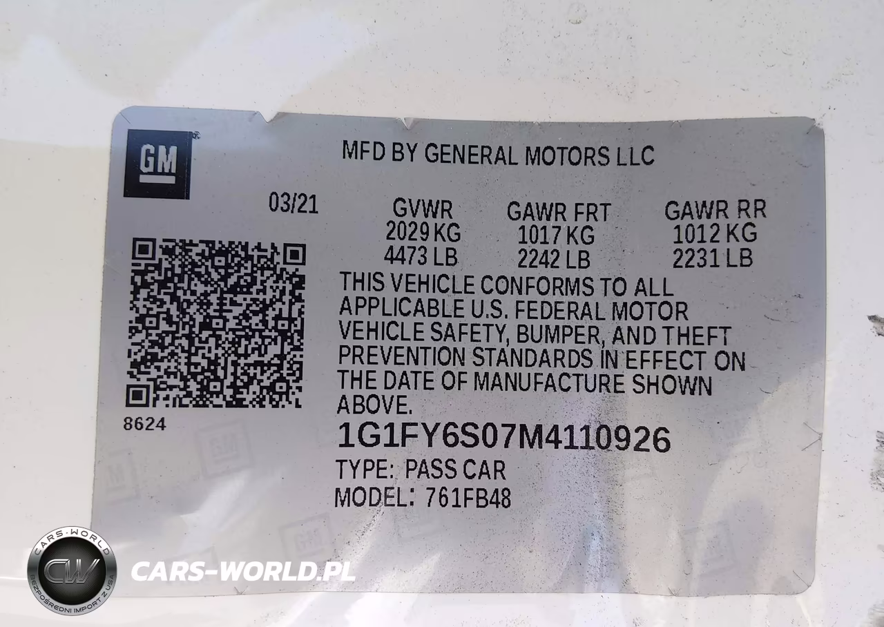 2021 Chevrolet Bolt Ev Fwd Lt VIN:1G1FY6S07M4110926 - 9