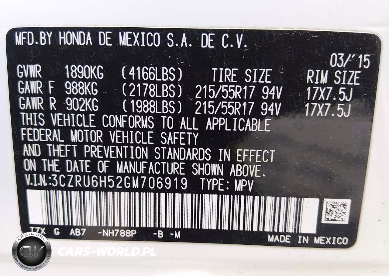 2016 Honda Hr-V Ex VIN:3CZRU6H52GM706919 - 9