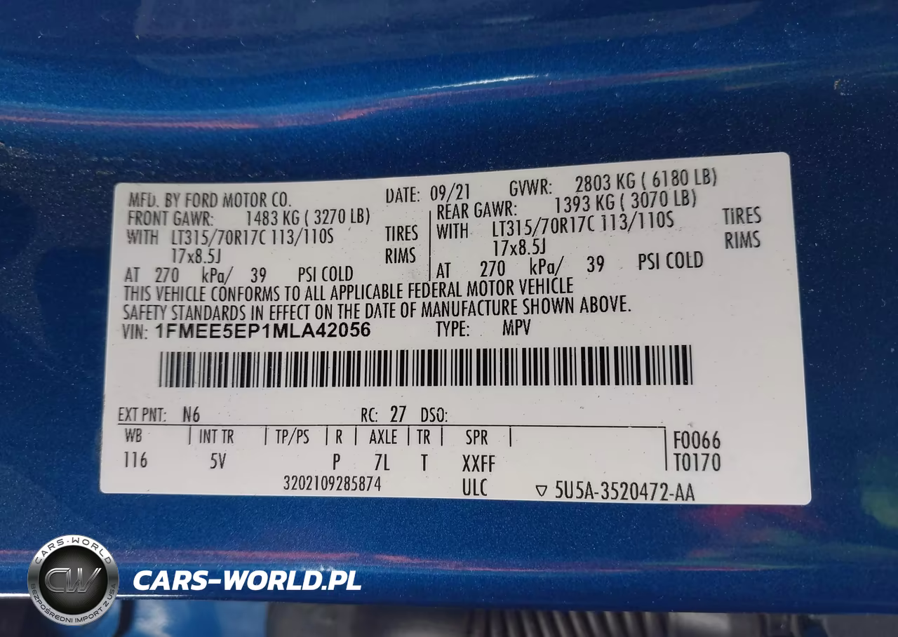 2021 Ford Bronco First Edition VIN:1FMEE5EP1MLA42056 - 9