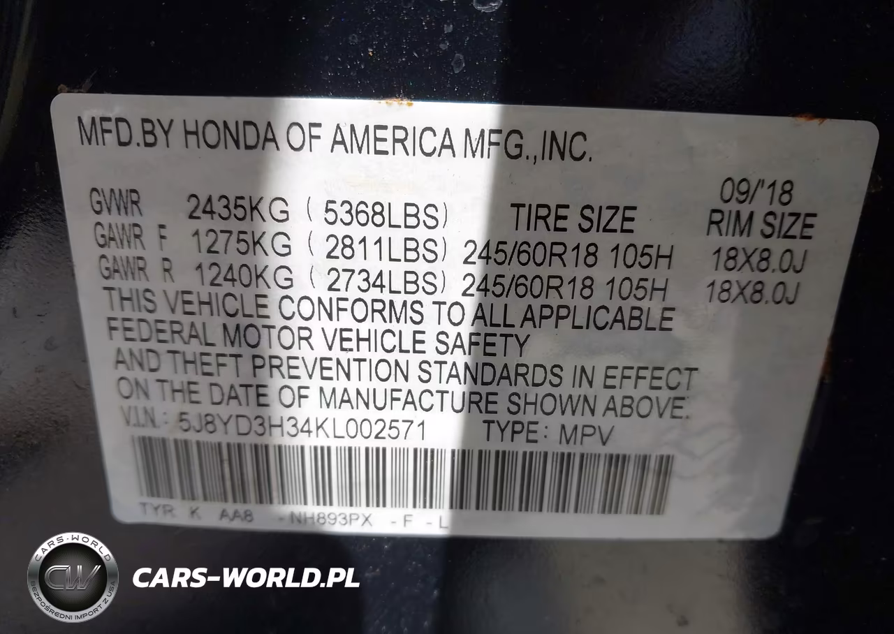 2019 Acura Mdx Standard VIN:5J8YD3H34KL002571 - 9