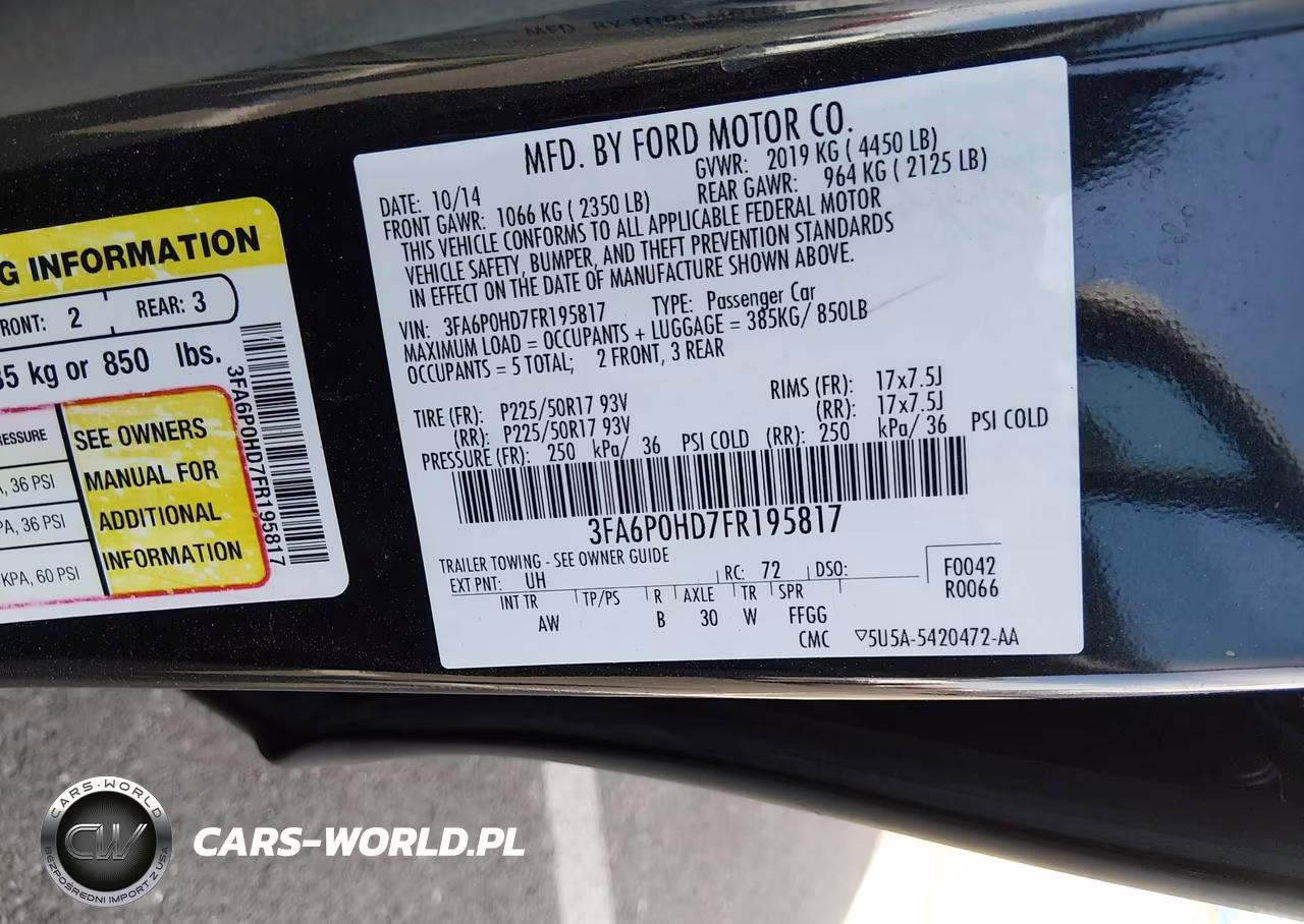 2015 Ford Fusion Se VIN:3FA6P0HD7FR195817 - 9