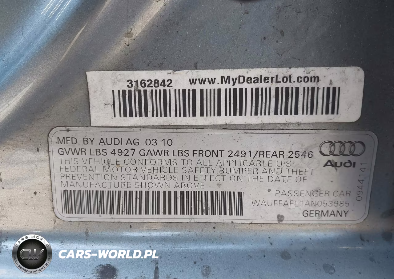 2010 Audi A4 2.0T Premium VIN:WAUFFAFL1AN053985 - 9