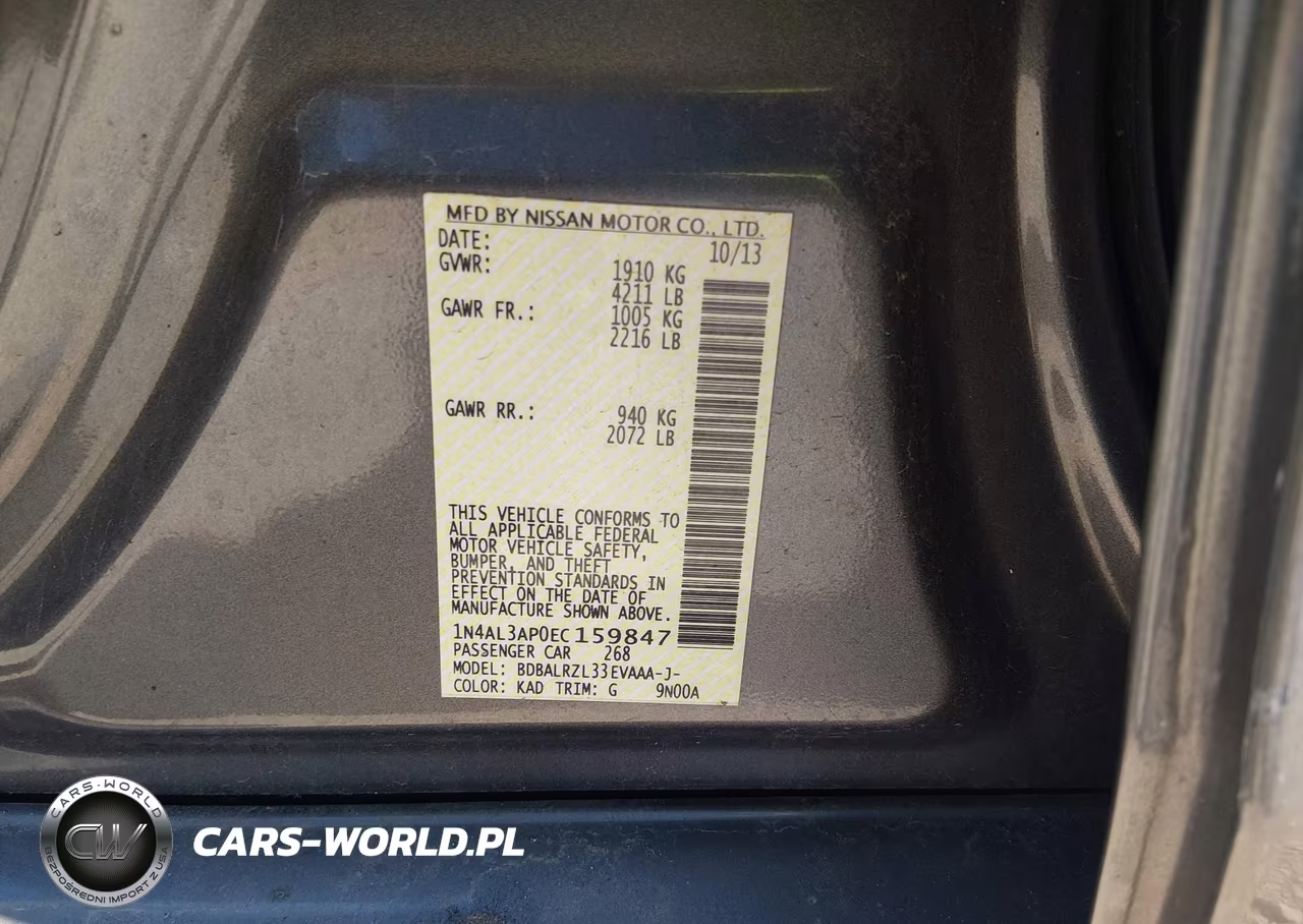2014 Nissan Altima 2.5-S-Sv-Sl VIN:1N4AL3AP0EC159847 - 9
