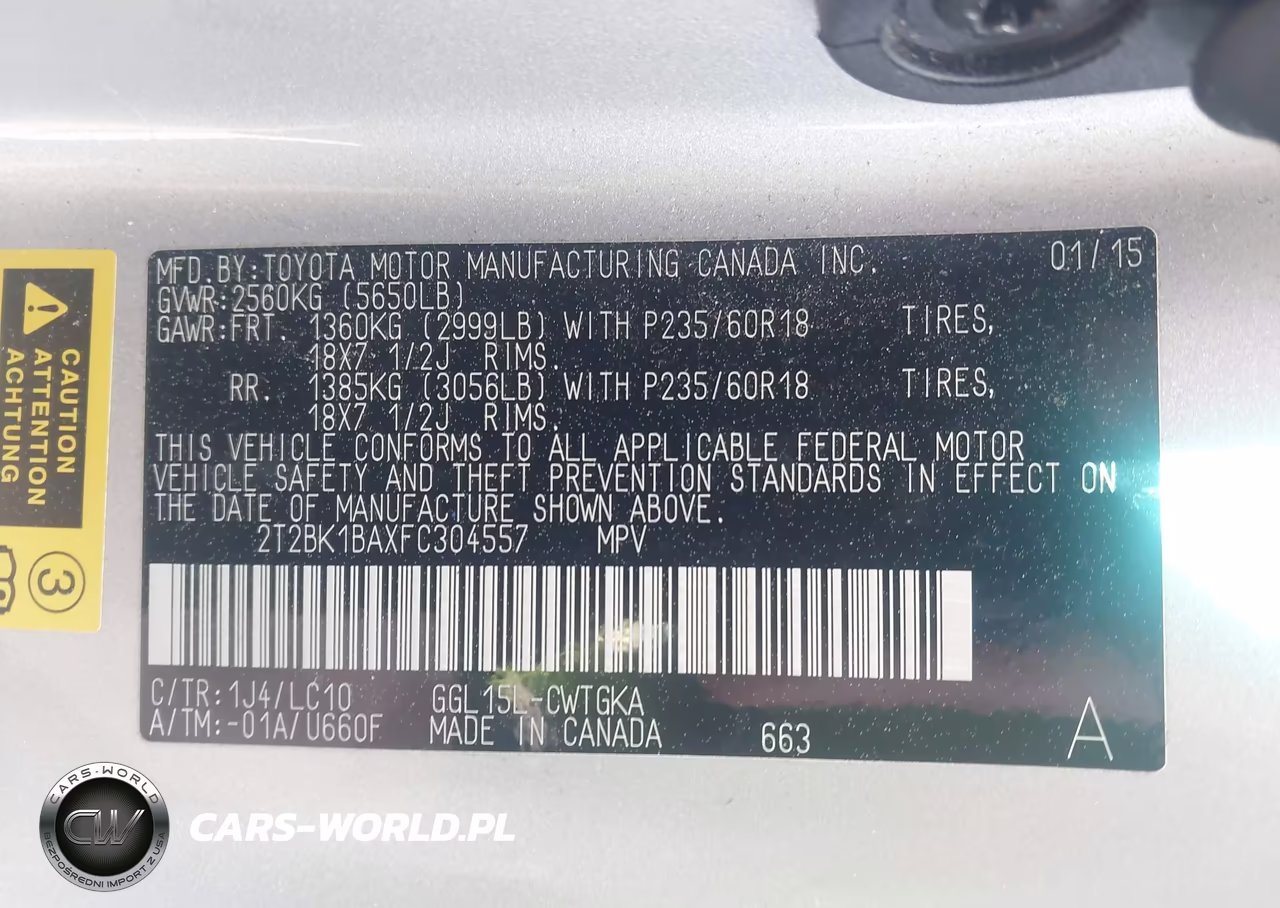 2015 Lexus Rx 350 VIN:2T2BK1BAXFC304557 - 9