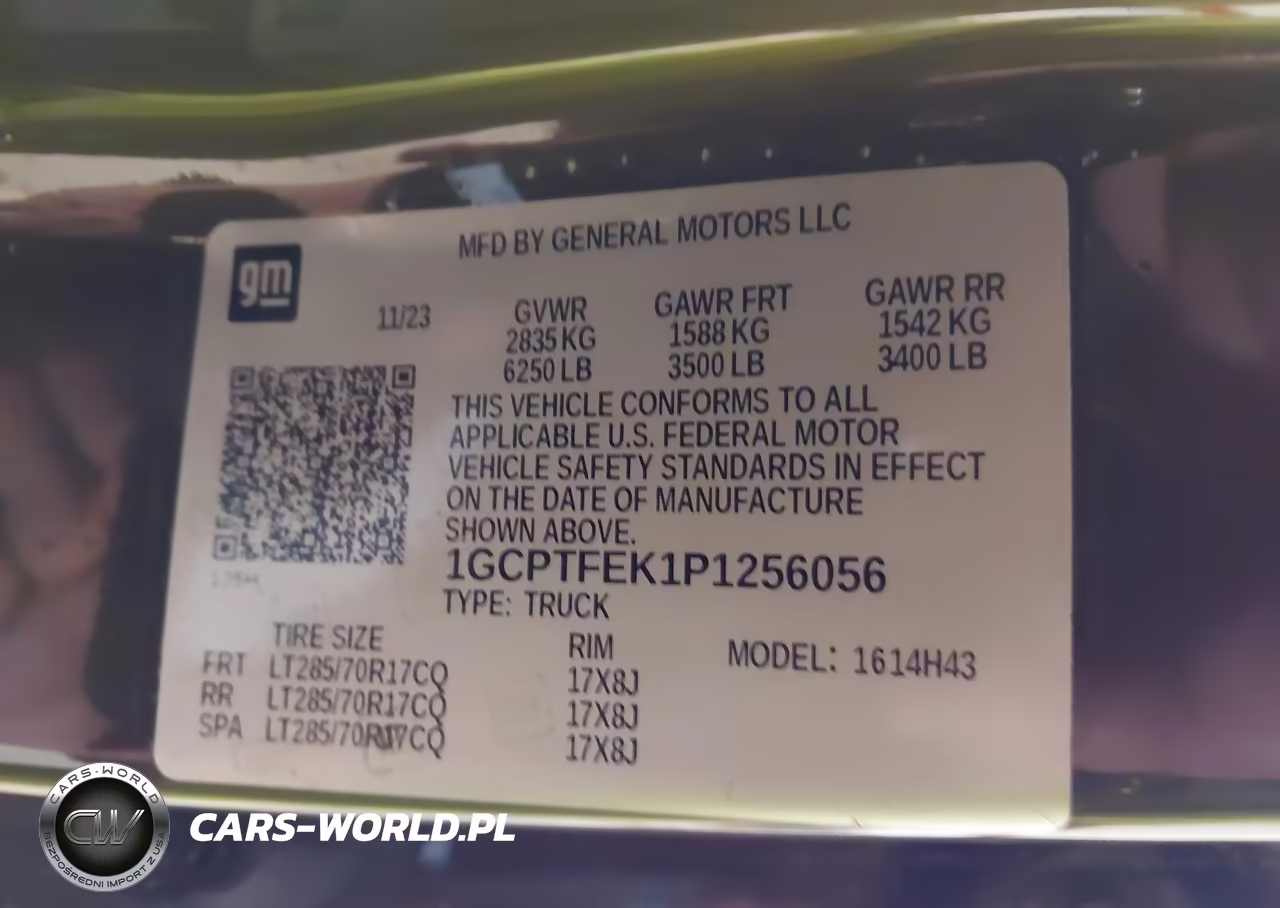 2023 Chevrolet Colorado 4Wd Short Box Zr2 VIN:1GCPTFEK1P1256056 - 9