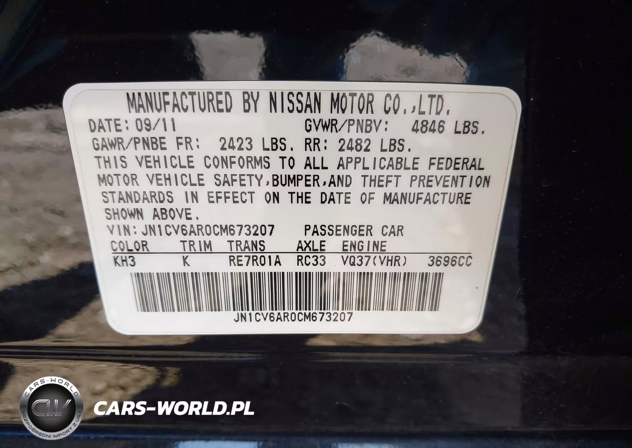 2012 Infiniti G37X VIN:JN1CV6AR0CM673207 - 9