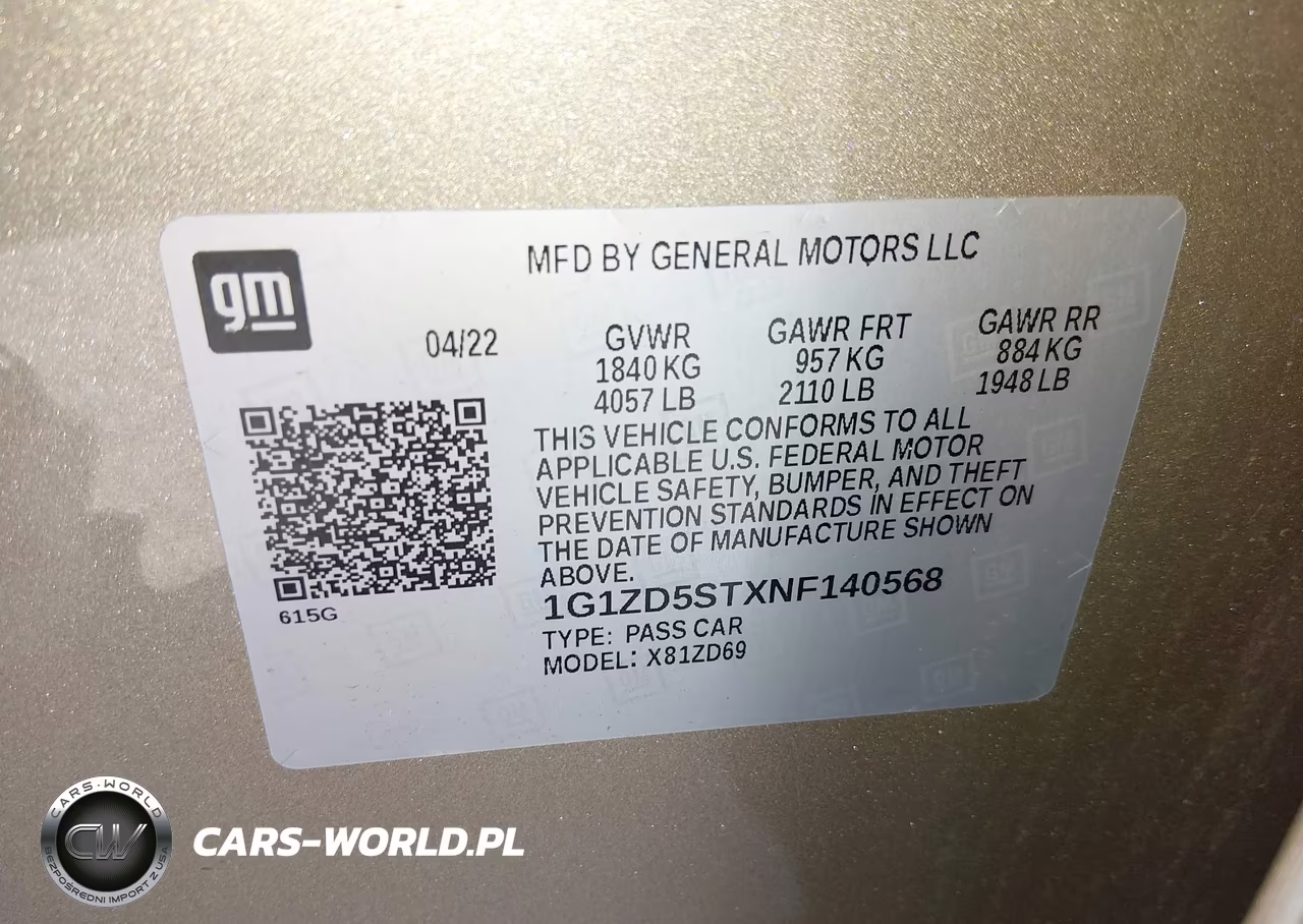 2022 Chevrolet Malibu Fwd Lt VIN:1G1ZD5STXNF140568 - 9