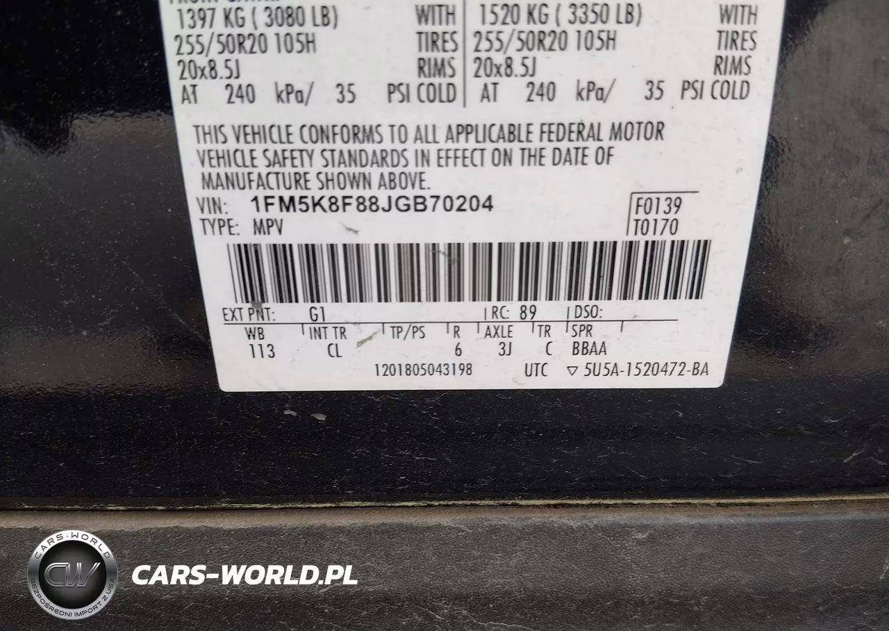 2018 Ford Explorer Limited VIN:1FM5K8F88JGB70204 - 9