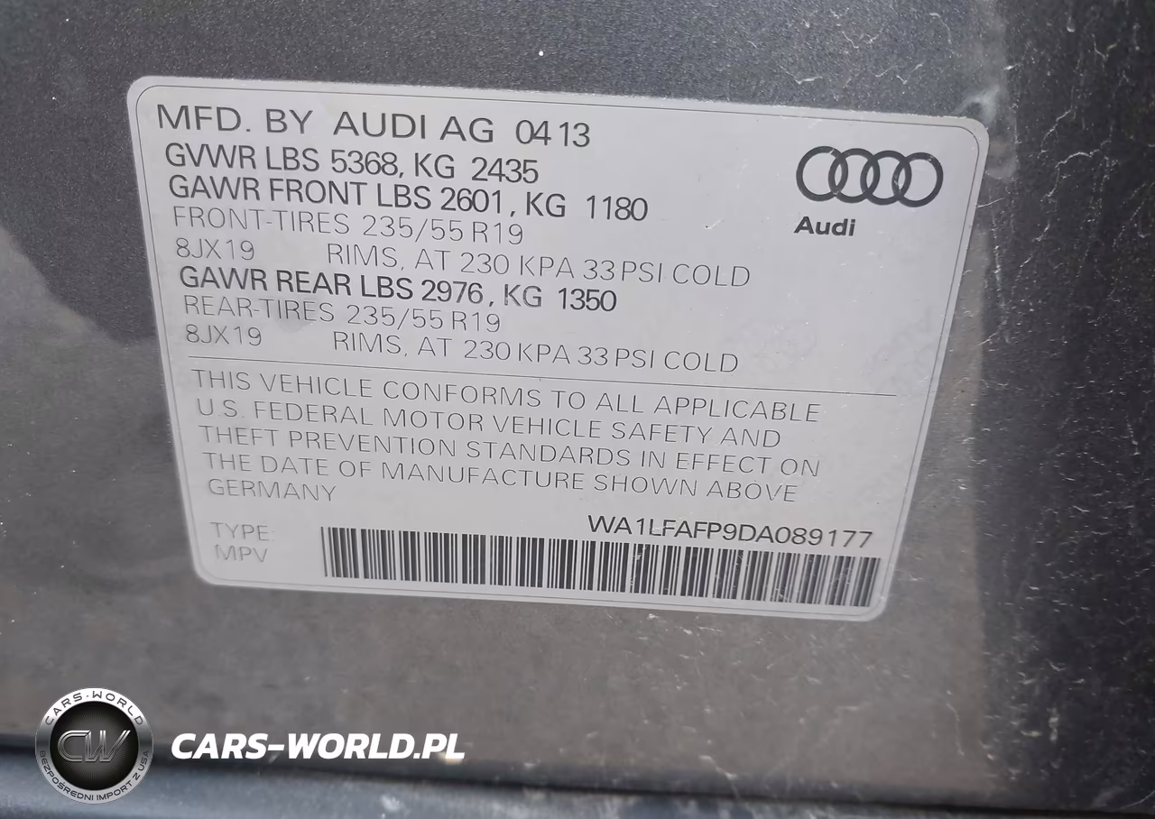 2013 Audi Q5 2.0T Premium VIN:WA1LFAFP9DA089177 - 9