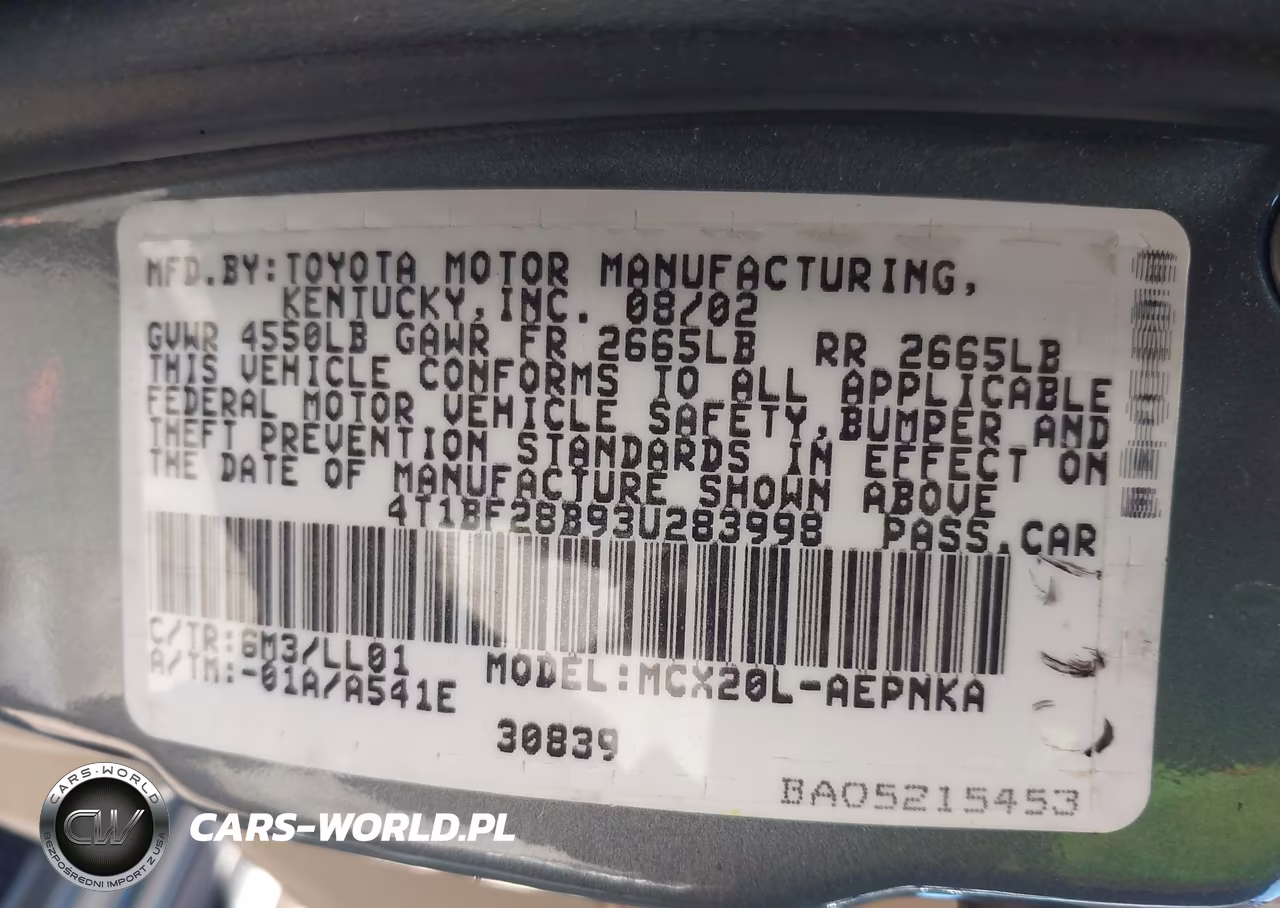 2003 Toyota Avalon Xl VIN:4T1BF28B93U283998 - 9