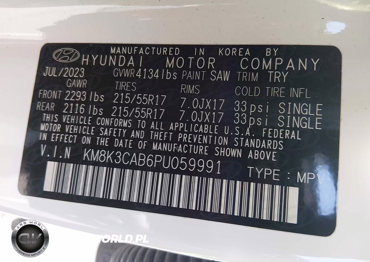 2023 Hyundai Kona Sel VIN:KM8K3CAB6PU059991 - 9