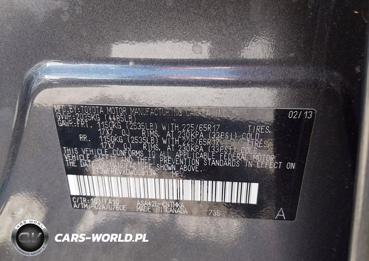 2013 Toyota Rav4 Xle VIN:2T3WFREVXDW009114 - 9