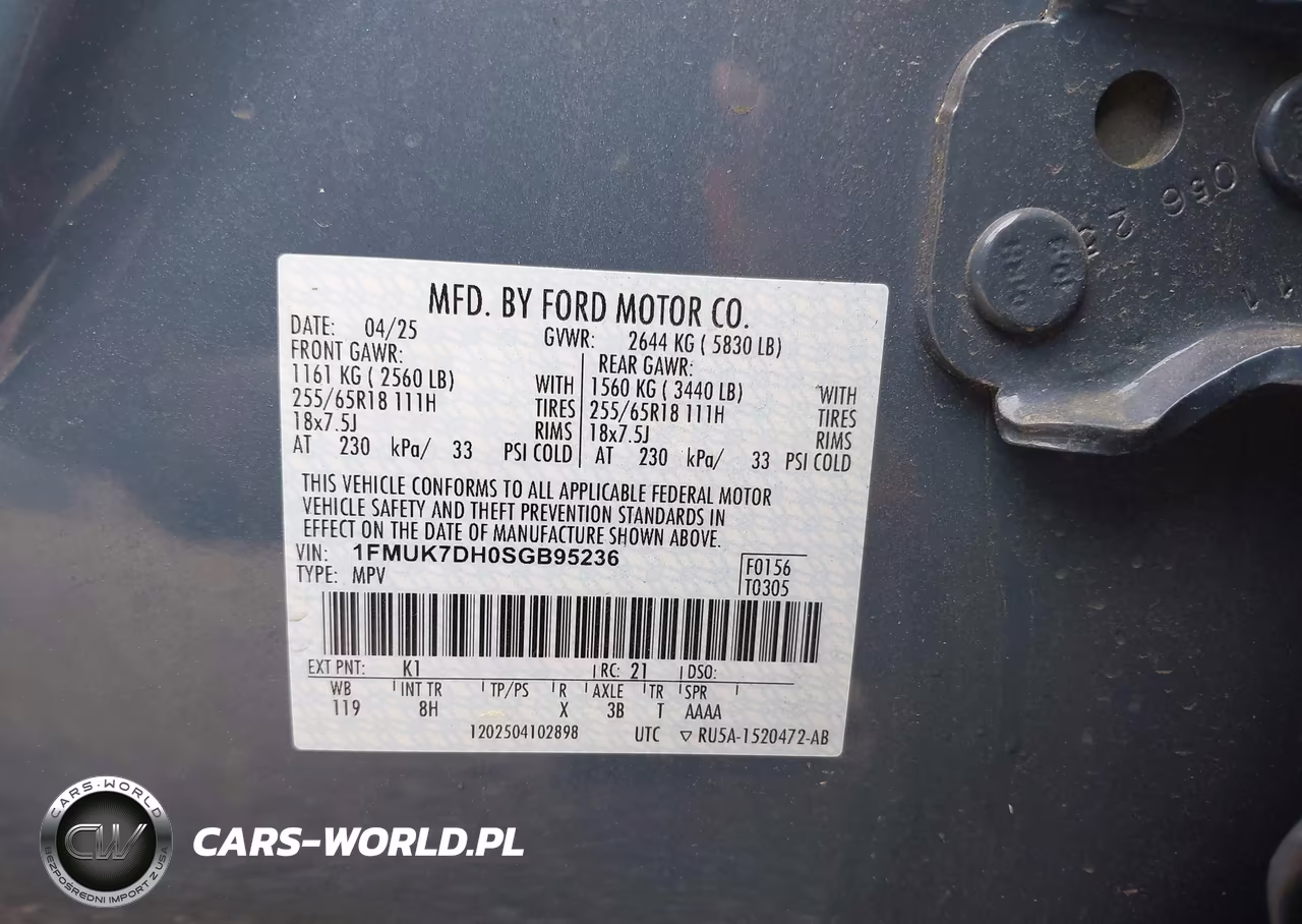 2025 Ford Explorer Active VIN:1FMUK7DH0SGB95236 - 9