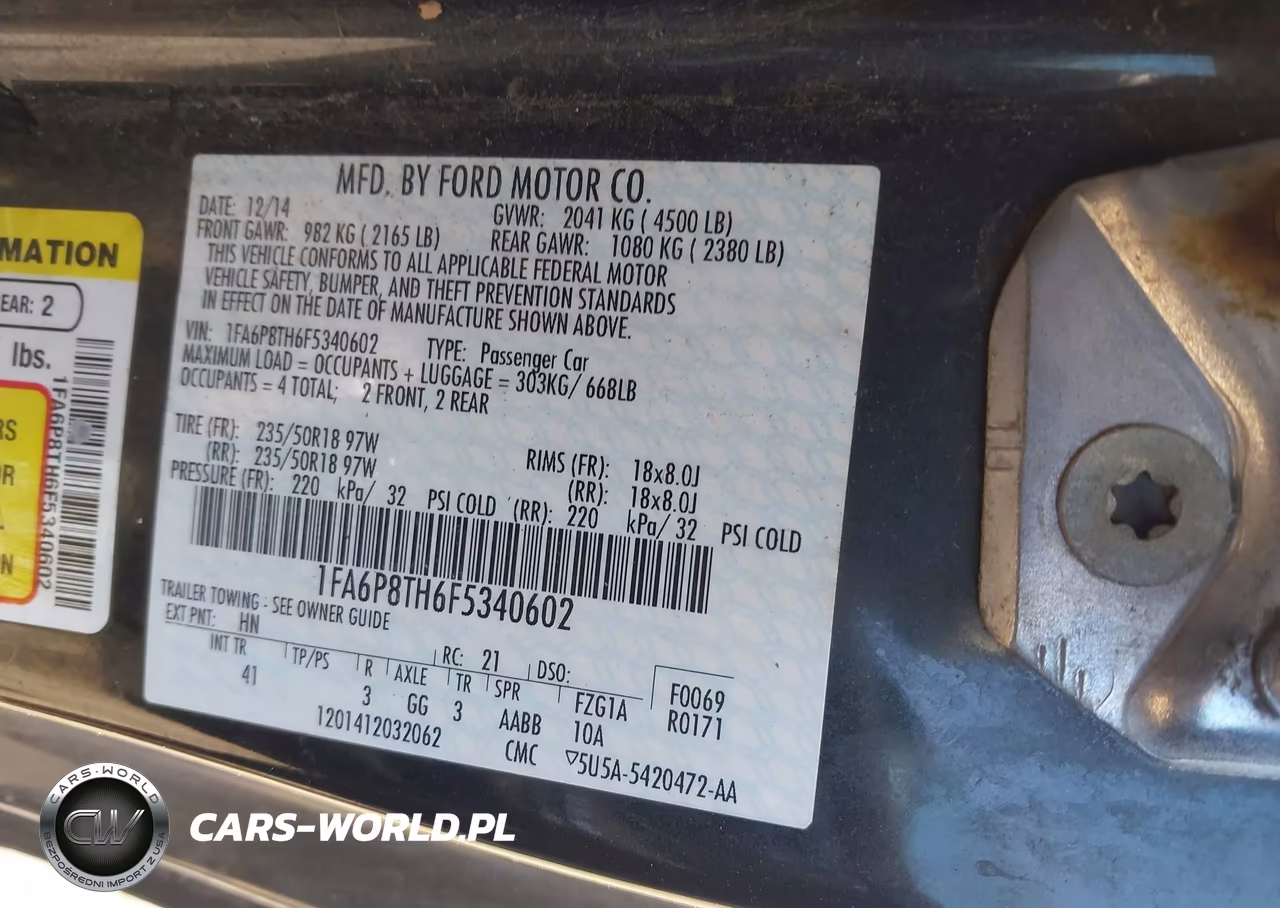 2015 Ford Mustang Ecoboost VIN:1FA6P8TH6F5340602 - 9