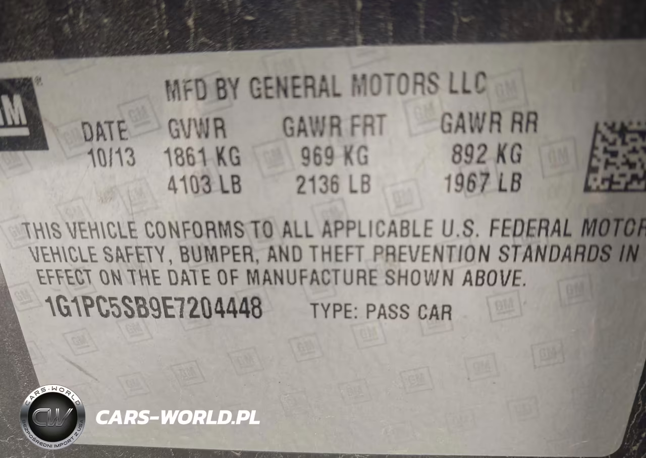 2014 Chevrolet Cruze 1Lt Auto VIN:1G1PC5SB9E7204448 - 9