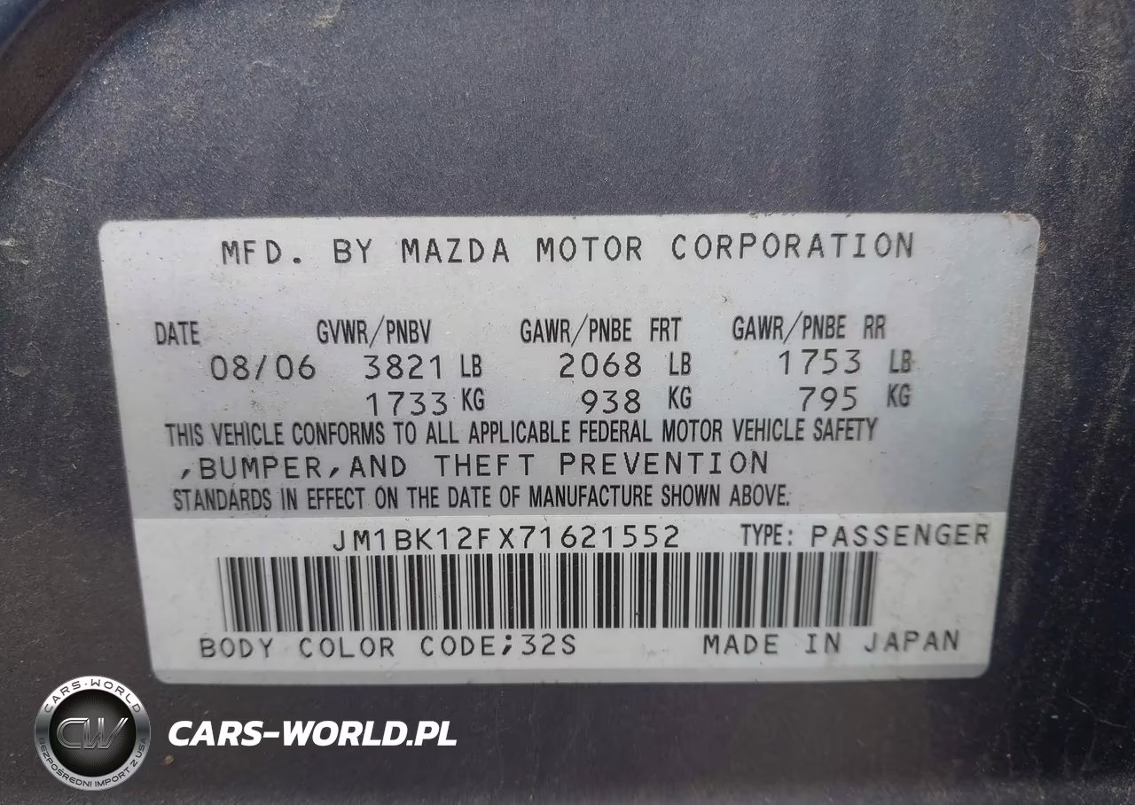 2007 Mazda Mazda3 I Touring VIN:JM1BK12FX71621552 - 9