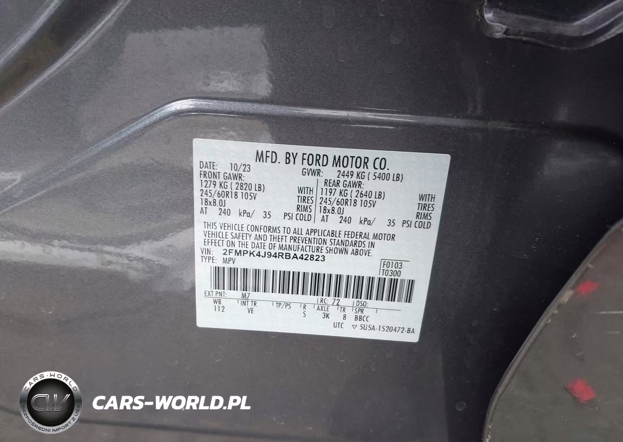 2024 Ford Edge Sel VIN:2FMPK4J94RBA42823 - 9