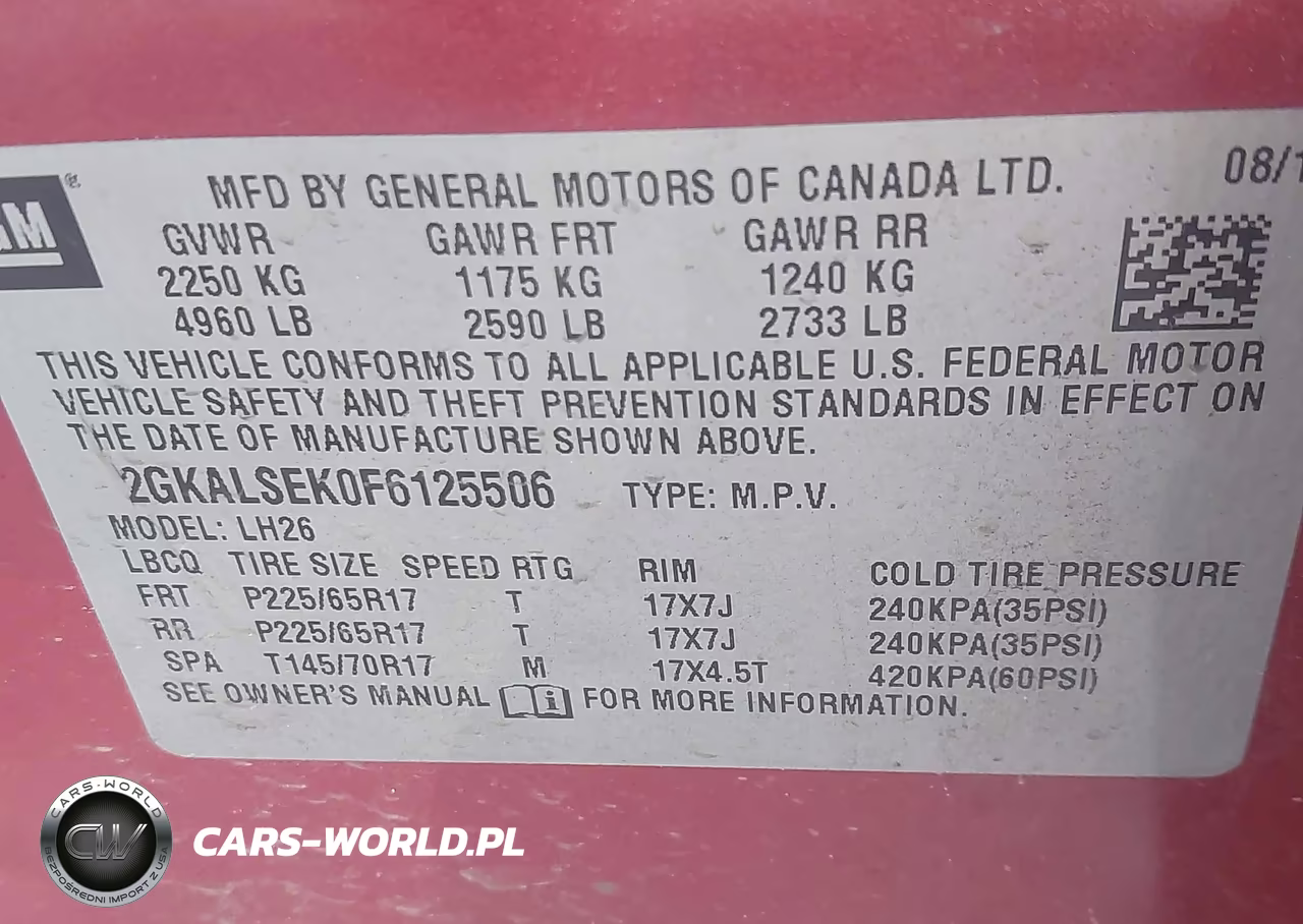 2015 GMC Terrain Slt-1 VIN:2GKALSEK0F6125506 - 9
