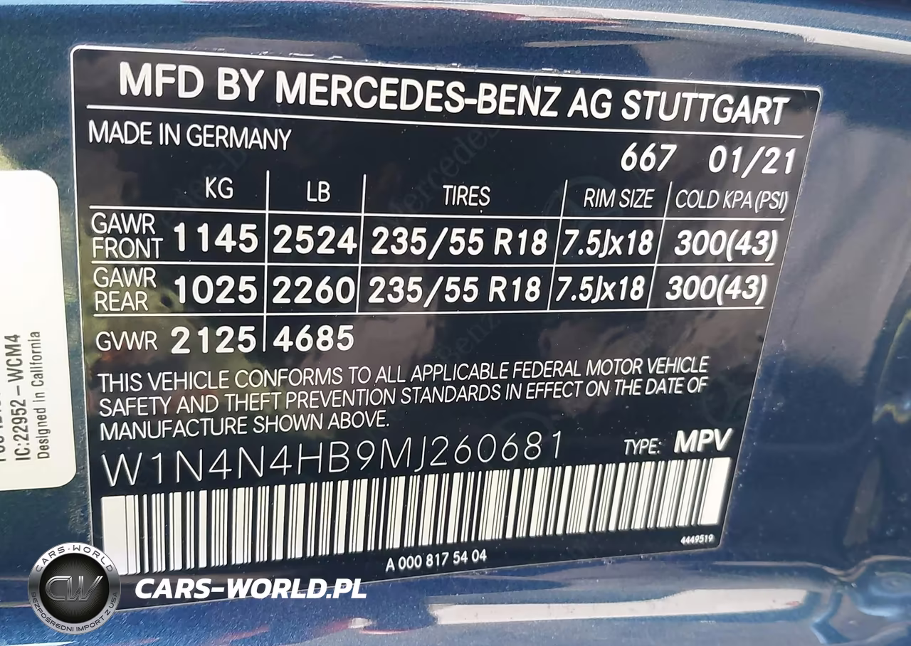 2021 Mercedes-Benz Gla 250 4Matic VIN:W1N4N4HB9MJ260681 - 9