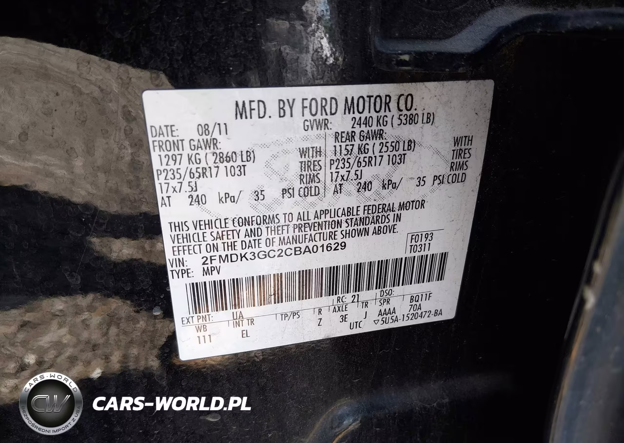 2012 Ford Edge Se VIN:2FMDK3GC2CBA01629 - 9