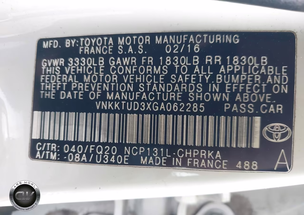 2016 Toyota Yaris L VIN:VNKKTUD3XGA062285 - 9