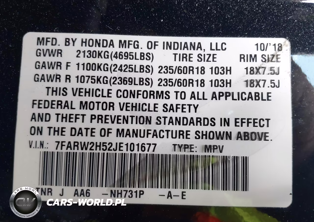 2018 Honda Cr-V Ex VIN:7FARW2H52JE101677 - 9
