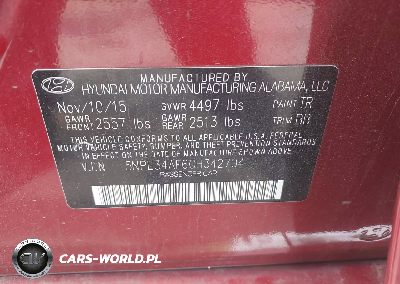 2016 Hyundai Sonata Sport VIN:5NPE34AF6GH342704 - 9