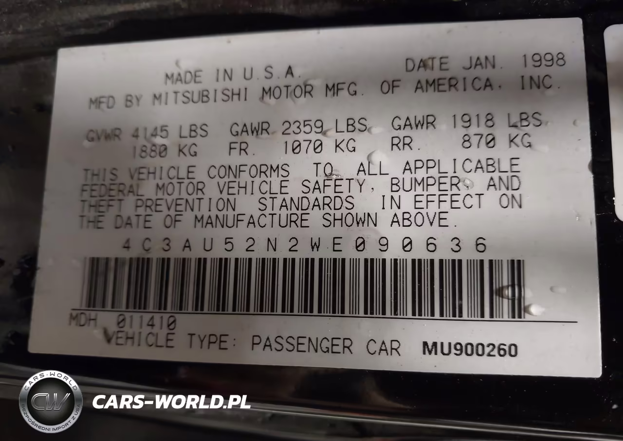 1998 Chrysler Sebring Lxi VIN:4C3AU52N2WE090636 - 9