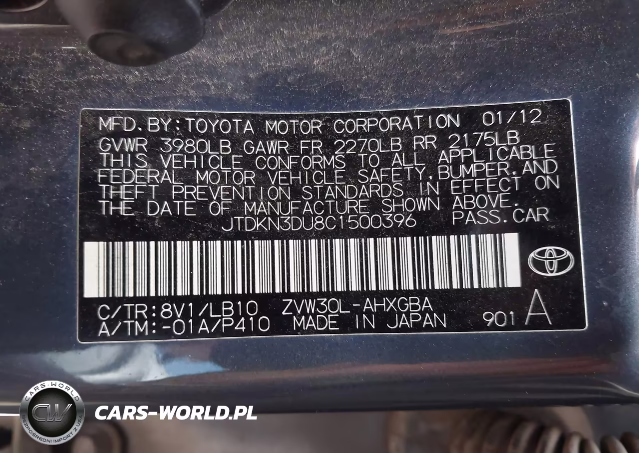 2012 Toyota Prius Five-Four-One-Three-Two VIN:JTDKN3DU8C1500396 - 9