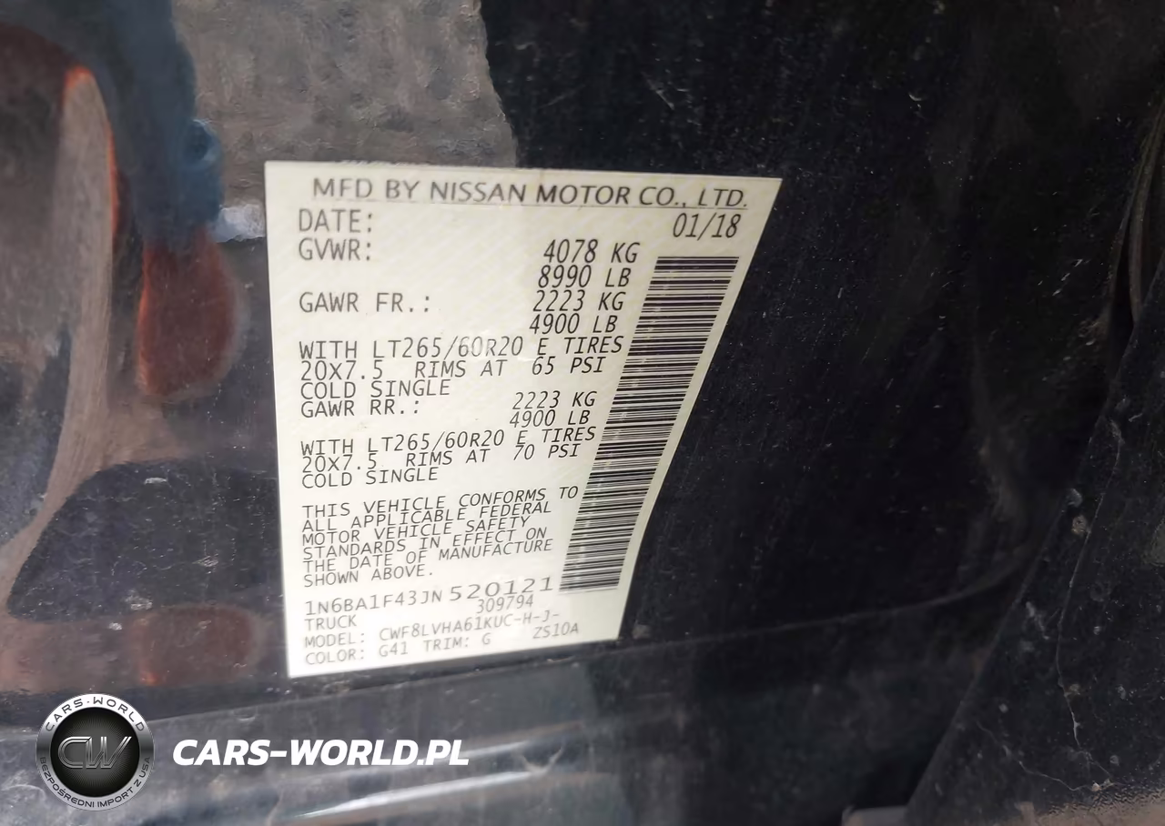 2018 Nissan Titan Xd Sl Diesel VIN:1N6BA1F43JN520121 - 9