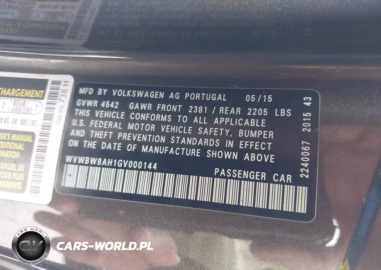 2016 Volkswagen Eos Komfort VIN:WVWBW8AH1GV000144 - 9