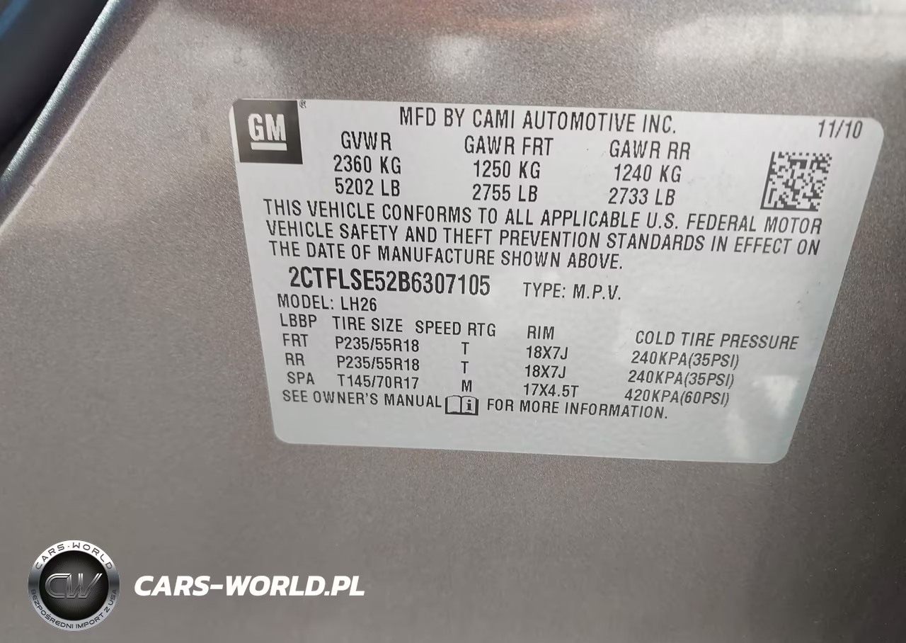 2011 GMC Terrain Sle-2 VIN:2CTFLSE52B6307105 - 9