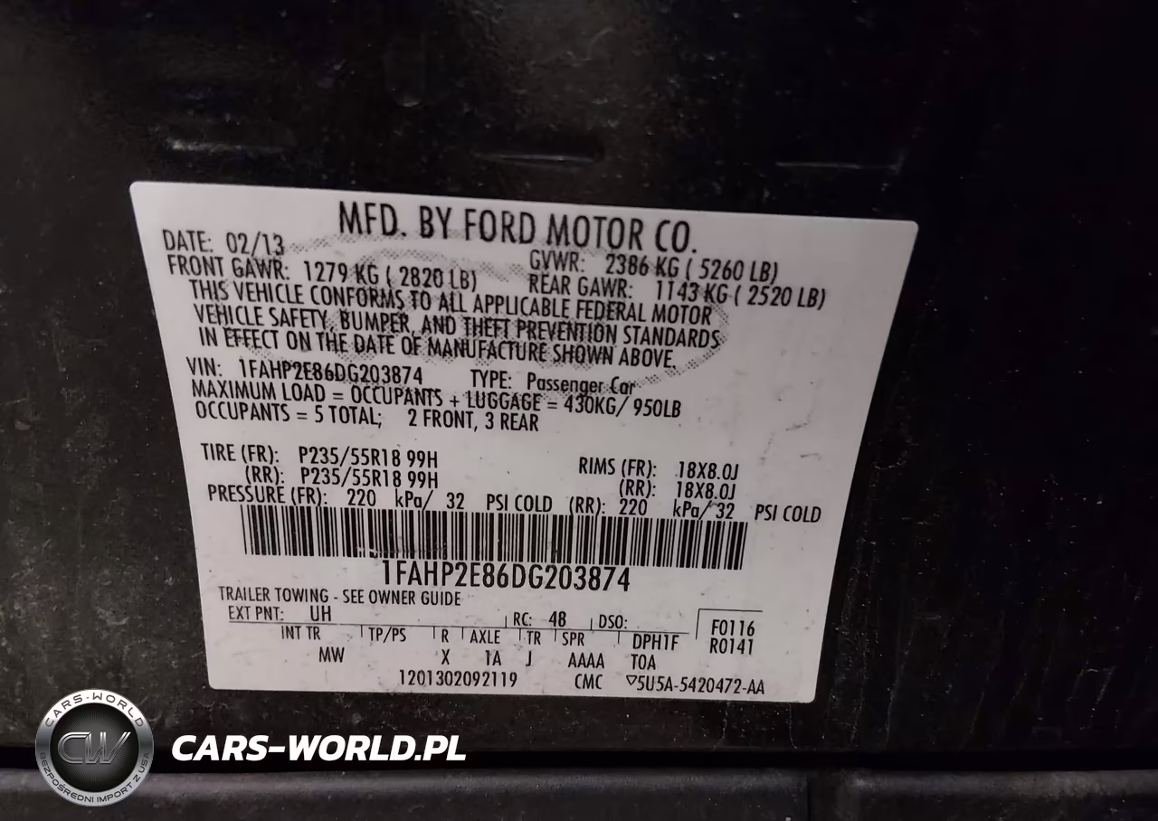 2013 Ford Taurus Sel VIN:1FAHP2E86DG203874 - 9
