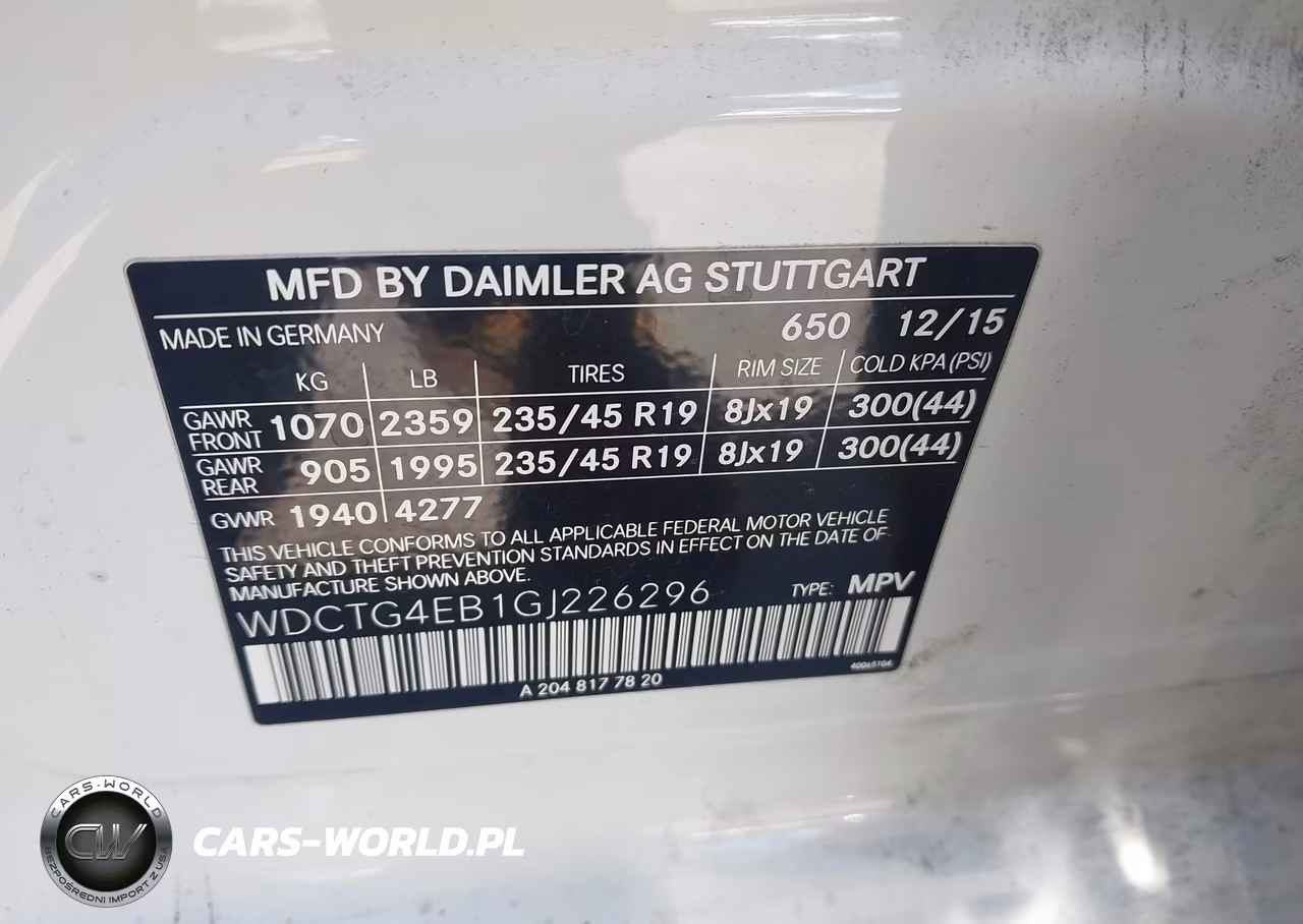 2016 Mercedes-Benz Gla 250 VIN:WDCTG4EB1GJ226296 - 9