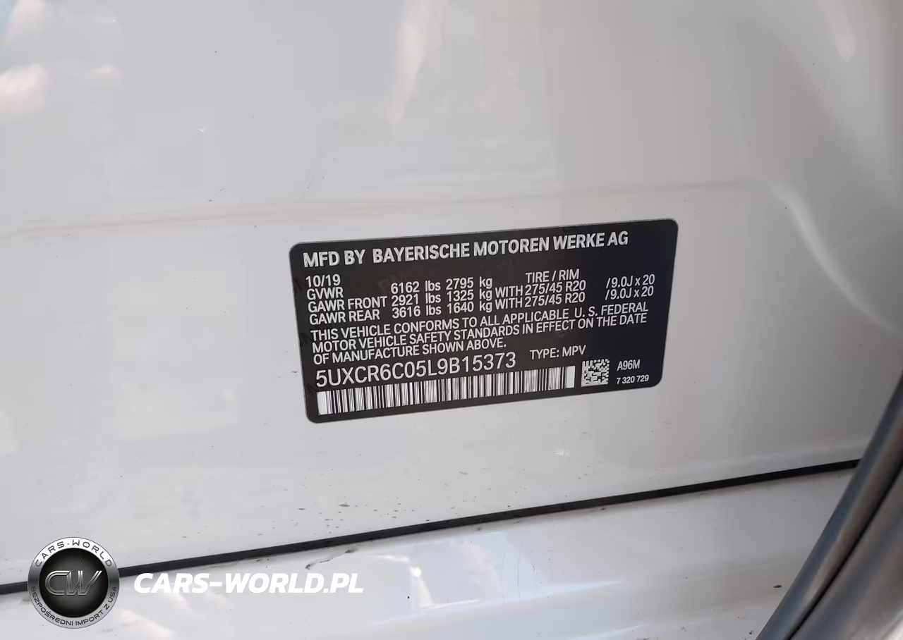 2020 BMW X5 xDrive40I VIN:5UXCR6C05L9B15373 - 9