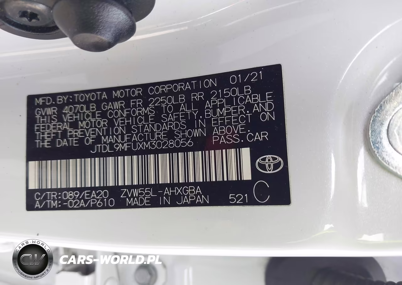 2021 Toyota Prius Xle Awd-E VIN:JTDL9MFUXM3028056 - 9