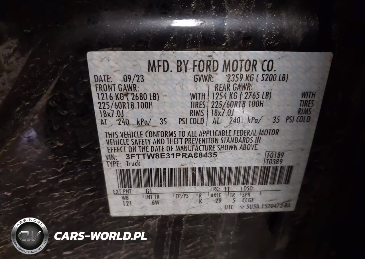 2023 Ford Maverick Lariat VIN:3FTTW8E31PRA88435 - 9