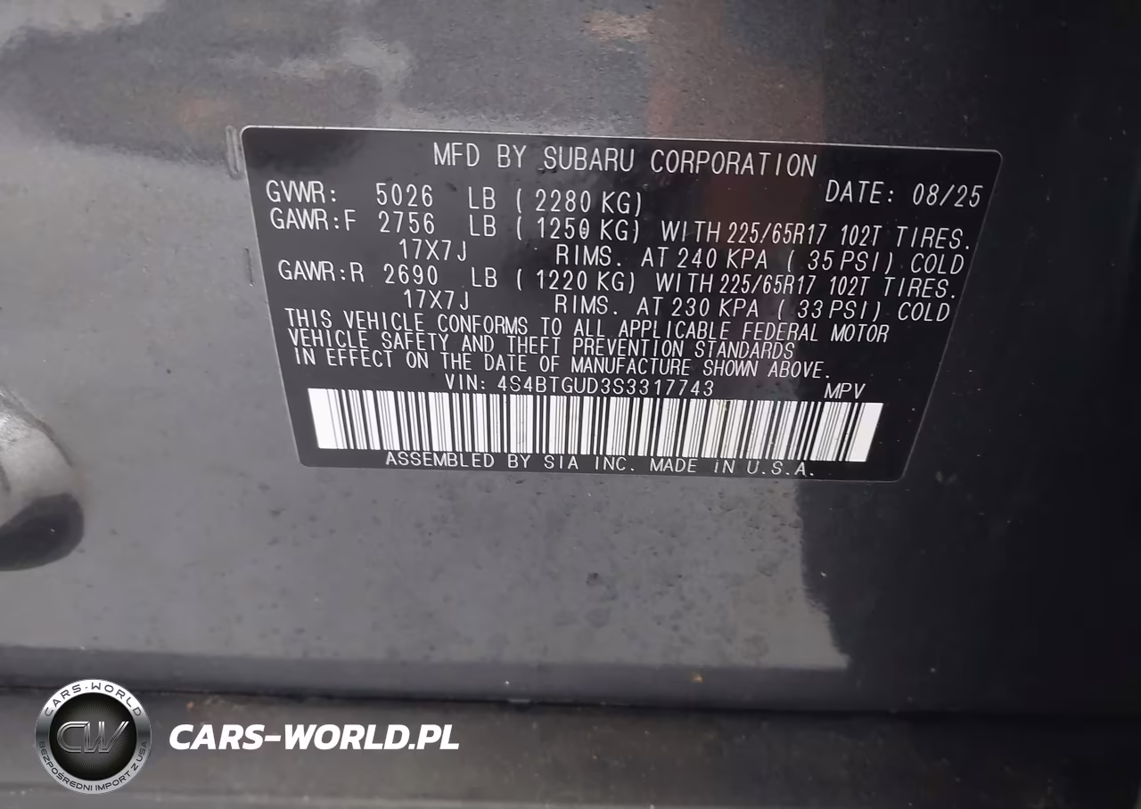 2025 Subaru Outback Wilderness VIN:4S4BTGUD3S3317743 - 9