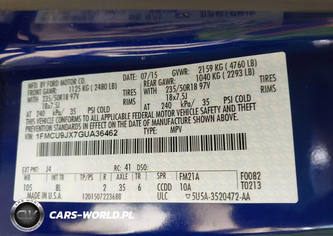 2016 Ford Escape Titanium VIN:1FMCU9JX7GUA36462 - 9