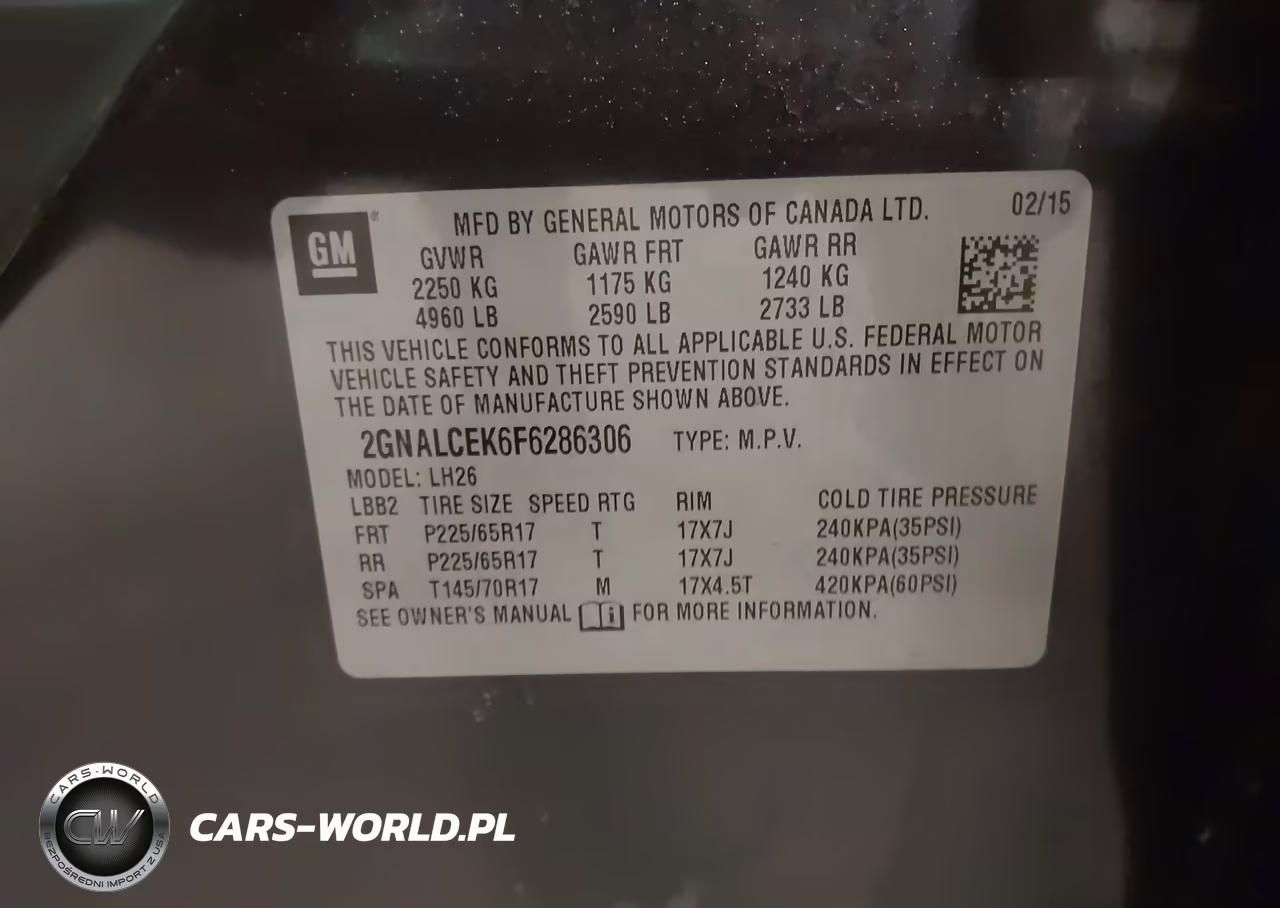 2015 Chevrolet Equinox 2Lt VIN:2GNALCEK6F6286306 - 9